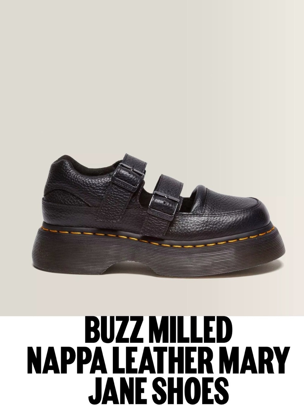 Dr Martens Women’s Buzz Mary Jane Milled Nappa Size 8
